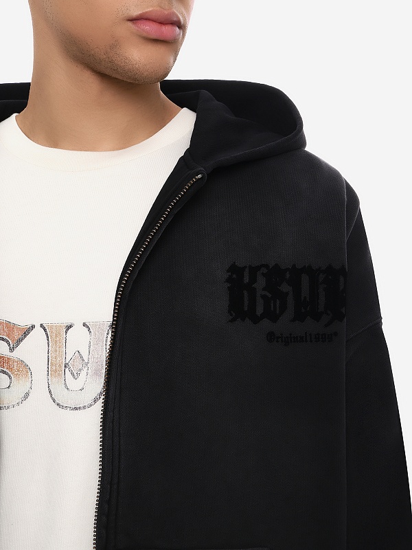 Толстовка на молнии муж Ksubi MPS26FL001 charcoal - 6