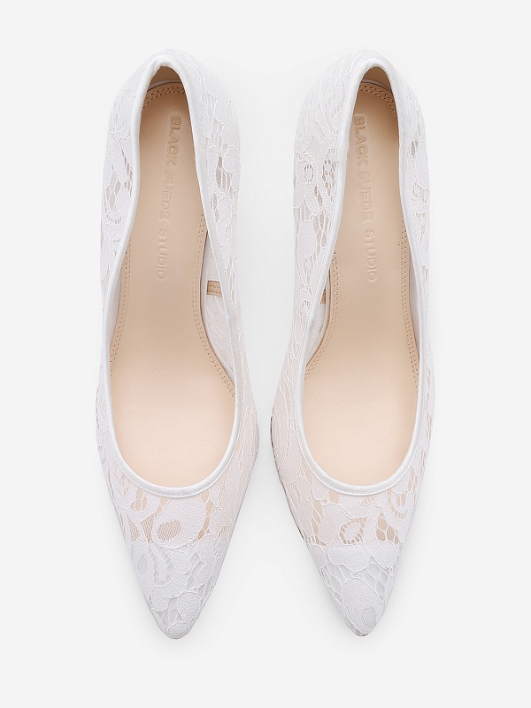 Туфли жен Black Suede Studio ICON BRIDAL GIA 100 | 100mm white - 4