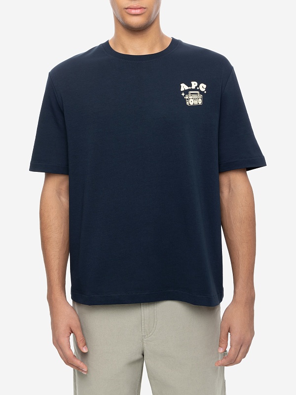 Футболка муж A.P.C. COHGS-M26530 IAK DARK NAVY - 2