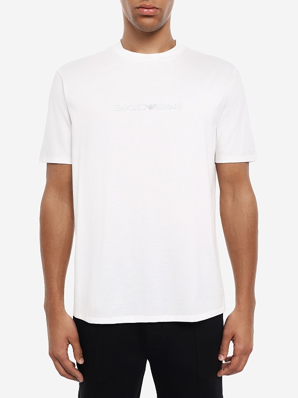Футболка муж Emporio Armani EM004583 AF13669 M0307 OFF WHITE -EA LOGO 16CM HD PRINT DIS 2 - 3