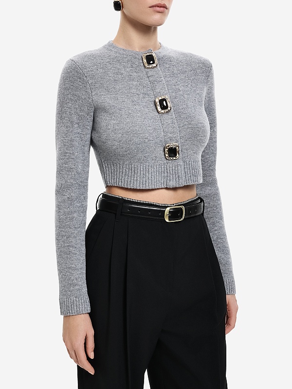 Кардиган жен Self-Portrait AW25-018CA-GR GREY - 2