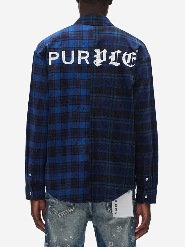 Рубашка муж PURPLE M3009-FTNH425 BLUE - 3