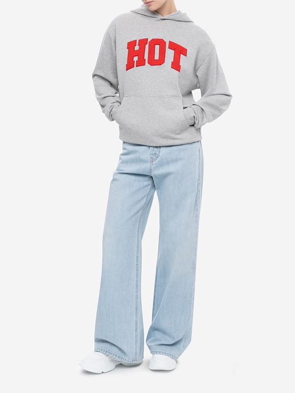 Худи муж Carne Bollente AW25H0103 Melange Grey - 1