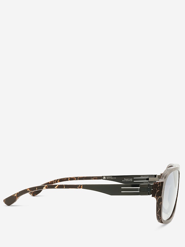Ic Berlin IB Power Law Brown Marble Rough Gun Metal Brown Marble Matt Brown-Sand Mirrored Mittwoch - 2