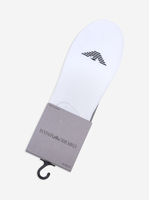 Набор (3 пары носков) муж Emporio Armani EM000548 AF23600 M0066 WHITE/WHITE/WHITE - 0