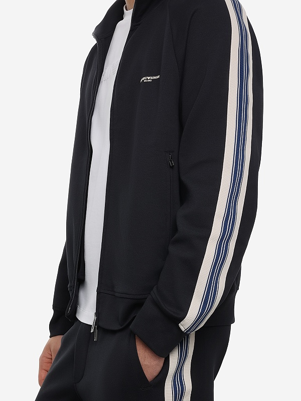 Толстовка на молнии муж Emporio Armani EM002872 AF13488 UB118 ICONICO 0920 BLU NAVY EA - 5