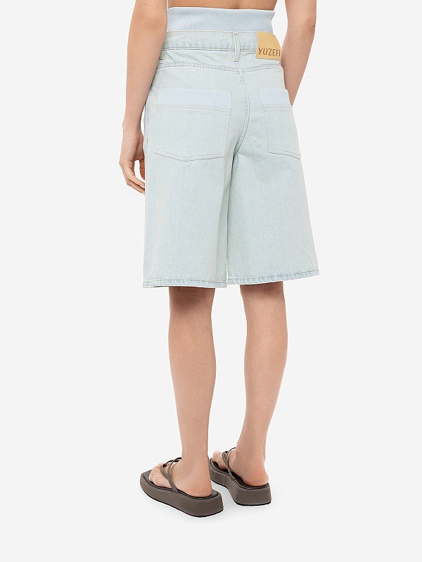 Шорты жен Yuzefi YUZRS25-RW-TR04-43 LIGHT BLUE - 4