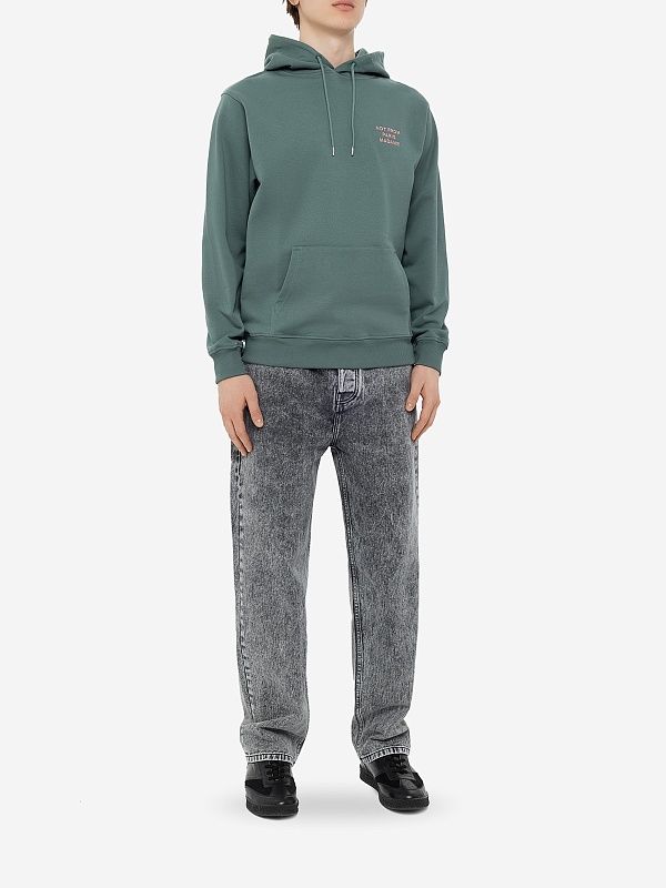 Худи муж Drôle de Monsieur E-HO162-CO127-DGN DARK GREEN - 2