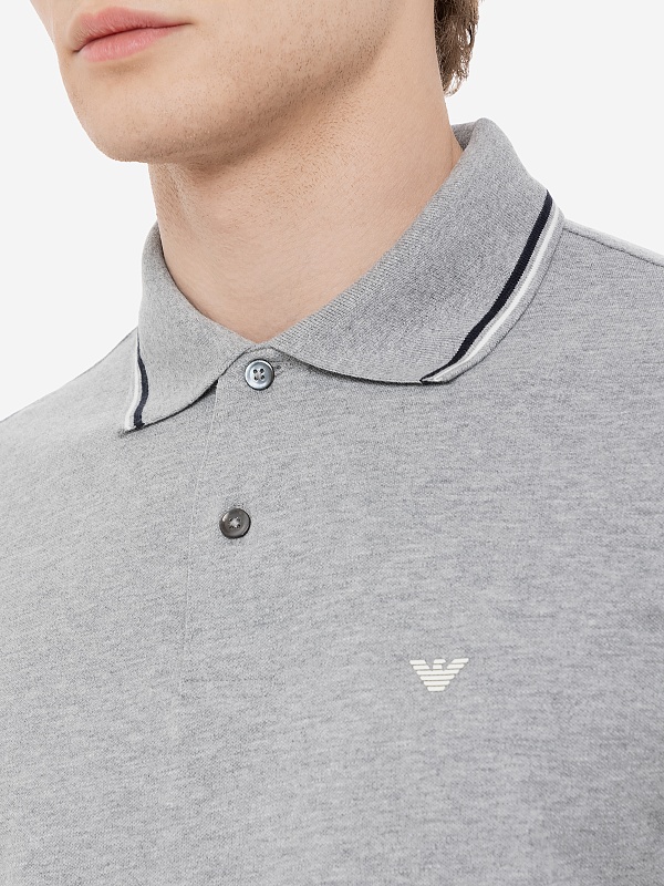 Поло муж Emporio Armani 8N1FB4 1JPTZ 0627 GRIGIO CH MEL - 5