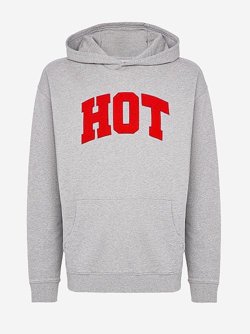 Худи муж Carne Bollente AW25H0103 Melange Grey - 0