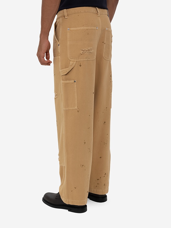 Брюки муж Etudes Studio FRICHE BLEACH DRIP Camel - 2