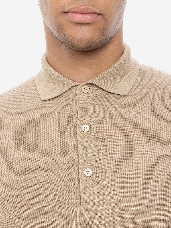 Поло муж Filippo De Laurentiis PL1MC LS16R 080 sand - 3