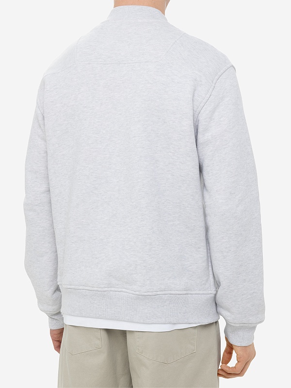 Толстовка на молнии муж Closed C85955-452-22 120 BRIGHT GREY MELANGE - 4