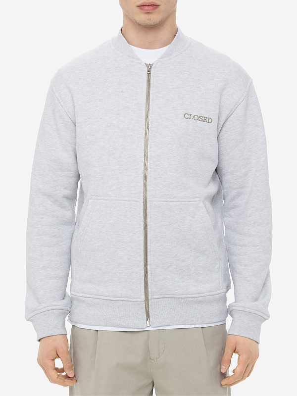 Толстовка на молнии муж Closed C85955-452-22 120 BRIGHT GREY MELANGE - 3