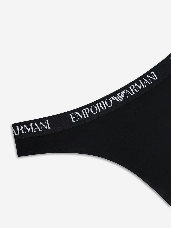 Набор (трусы 2 пары) жен Emporio Armani EW000402 AF13033 MC005 BLACK/BLACK - 3