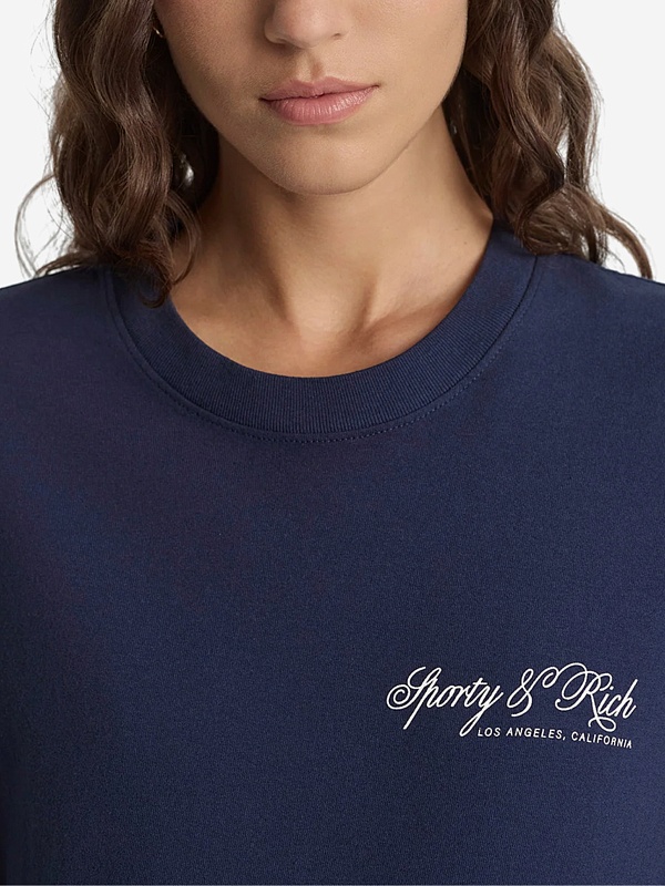 Футболка жен Sporty & Rich TO04365264BL106 Dark Navy - 3