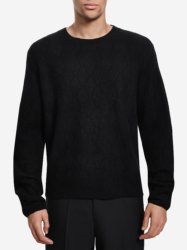 Свитер муж Officine Generale W25MKNT301 BLACK - 1