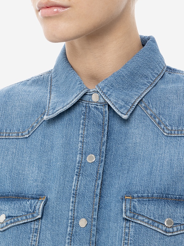 Рубашка жен 7 For All Mankind JSYRC210MS LIGHT BLUE - 5