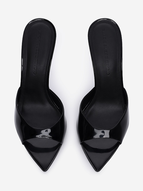Мюли (каблук) жен Black Suede Studio BREA | 100mm black - 3