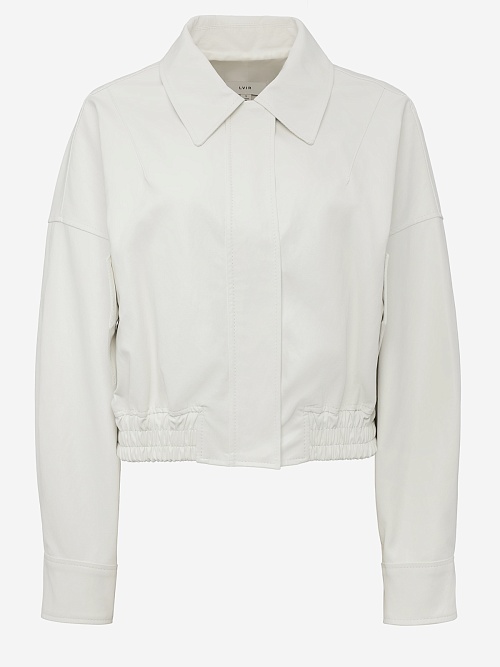 Куртка кожаная жен LVIR 142502 WHITE - 0