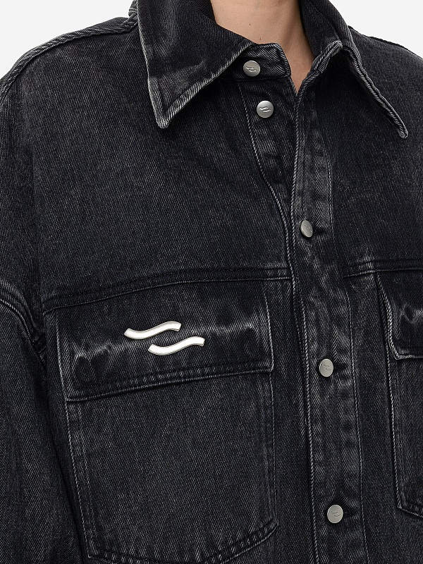 Куртка джинсовая жен Ssheena 24FWJAMICIA DF24001 BLACK - 5