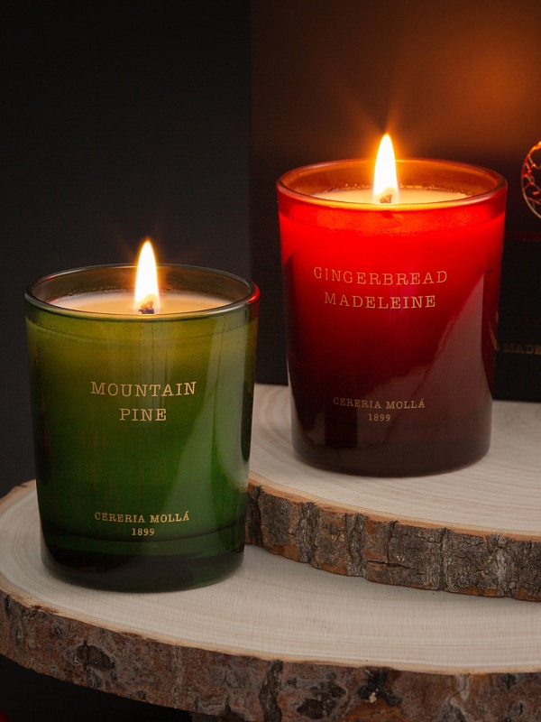 Набор (свеча 2х70г) унисекс Cereria Molla 1899 XMS270GMMP BOUTIQUE Gingerbread Madeleine & Mountain - 1