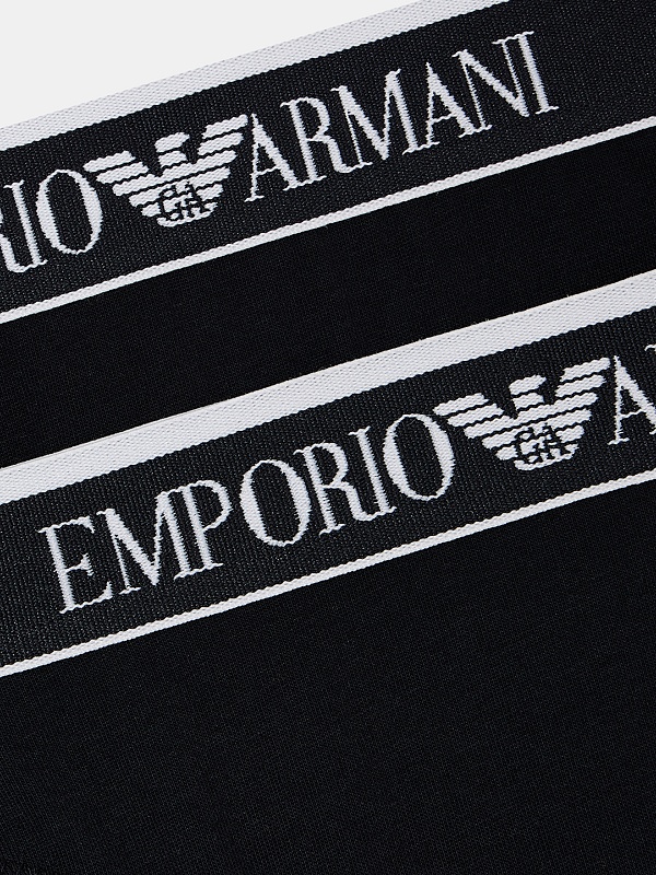 Набор (трусы 2 пары) жен Emporio Armani EW000404 AF15345 MC005 BLACK/BLACK - 3