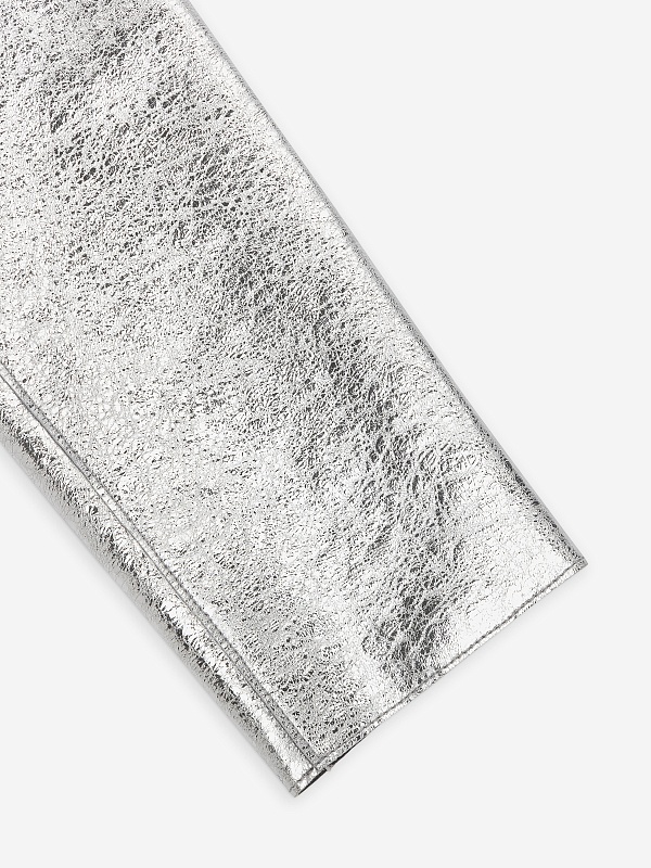 Куртка кожаная жен P.A.R.O.S.H. D431602 057 ARGENTO - 3