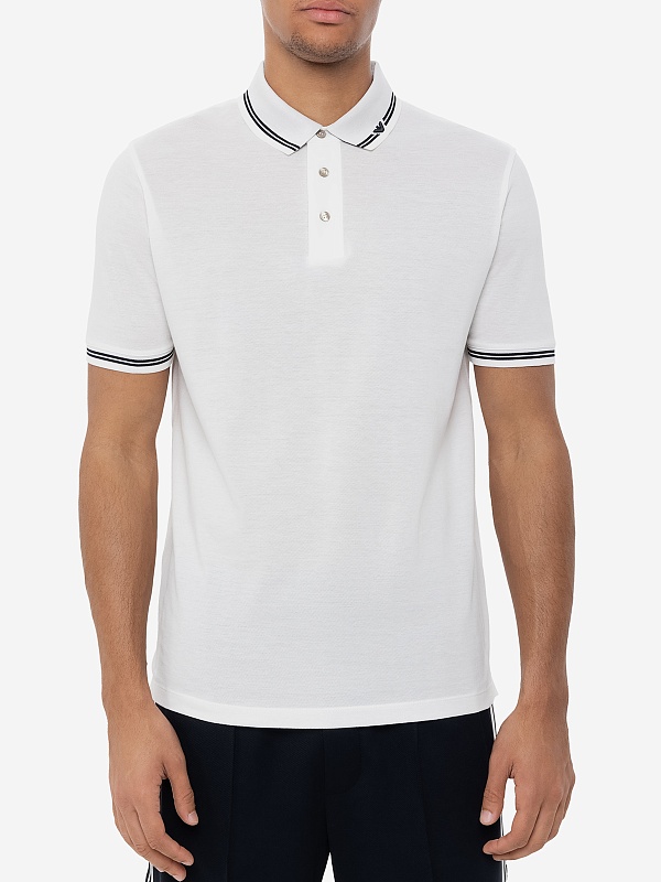 Поло муж Emporio Armani EM000852 AF12955 F0068 OFFWHITE TIPPING AND EAGLE - 2