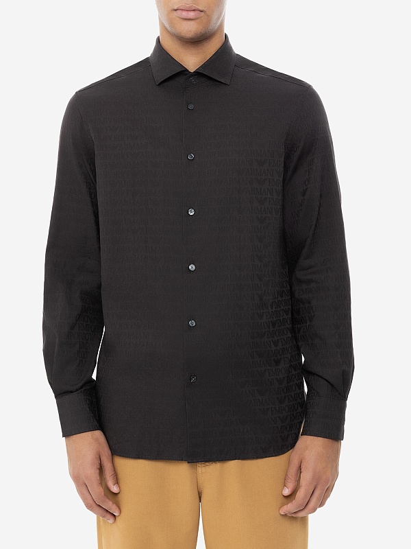 Рубашка муж Emporio Armani 3D1C86 1NIUZ F056 NERO LOGO - 2