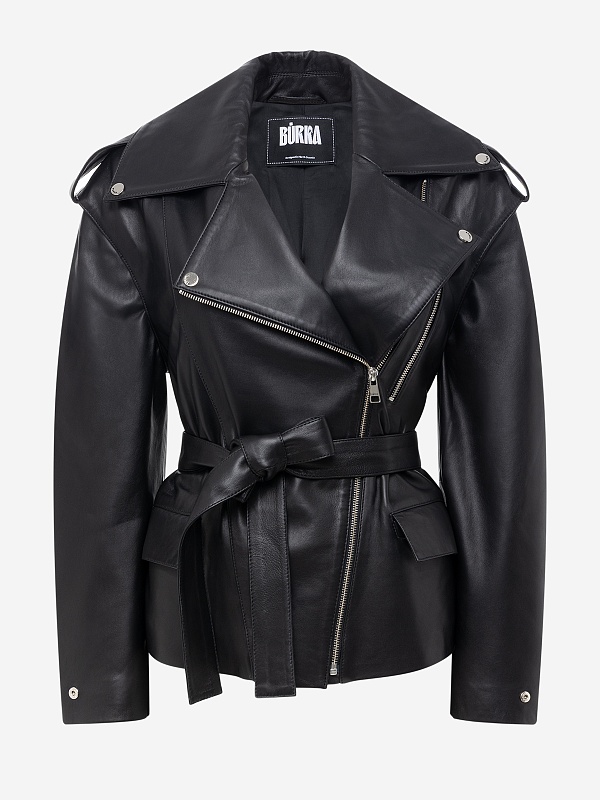 Куртка кожаная жен Burka an-2430 Черный - 7
