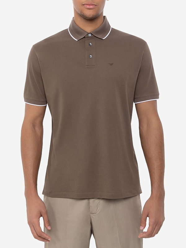 Поло муж Emporio Armani EM000858 AF12955 U6195 CHOCOLATE CHIP - 2