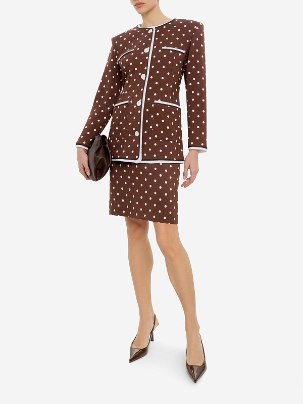 Юбка жен Rowen Rose SKR_RR463_M_v2 Brown Polka Dots - 1