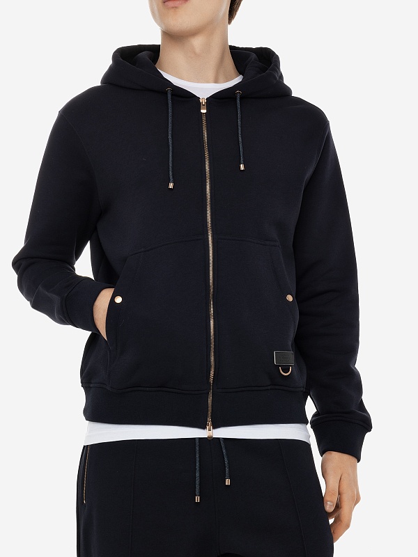 Толстовка на молнии муж AGNONA AI23P_TN06U1_Y_Y2047 B98 NIGHT - 3