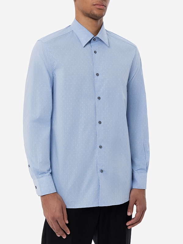 Рубашка муж Emporio Armani EM001537 AF14341 F9061 LIGHT BLUE SMALL EAGLE LOGO - 2