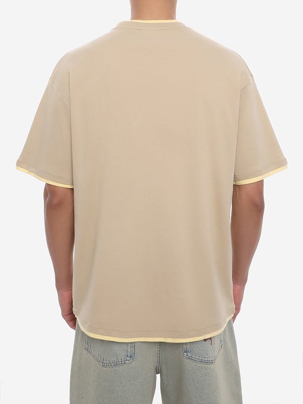 Футболка муж Drôle de Monsieur J-TS288-CO002-BG BEIGE - 4