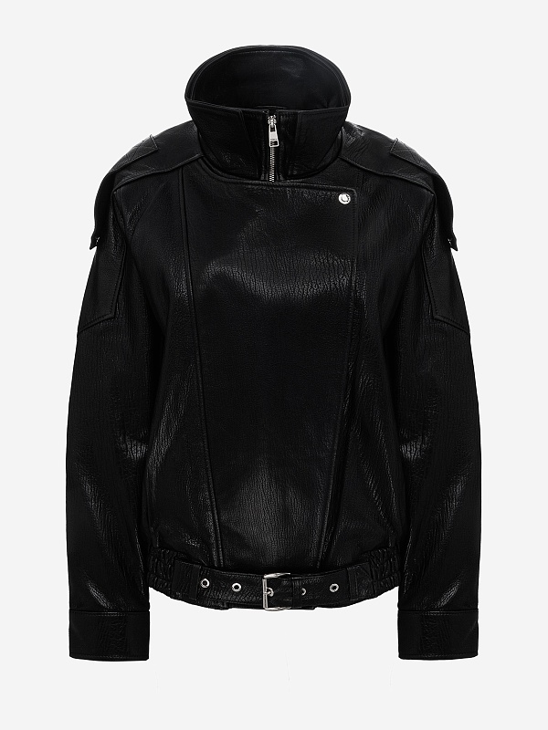 Куртка кожаная жен Burka an-2428 Черный - 5