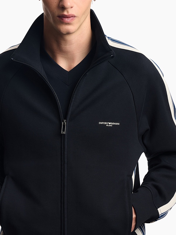 Толстовка на молнии муж Emporio Armani EM002872 AF13488 UB118 ICONICO 0920 BLU NAVY EA - 3