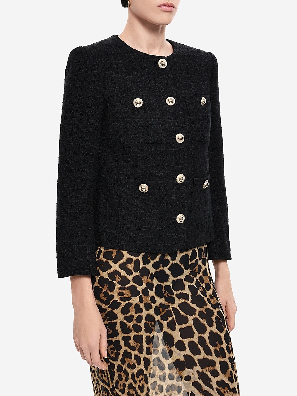 Жакет жен Self-Portrait AW25-088J-B BLACK - 5