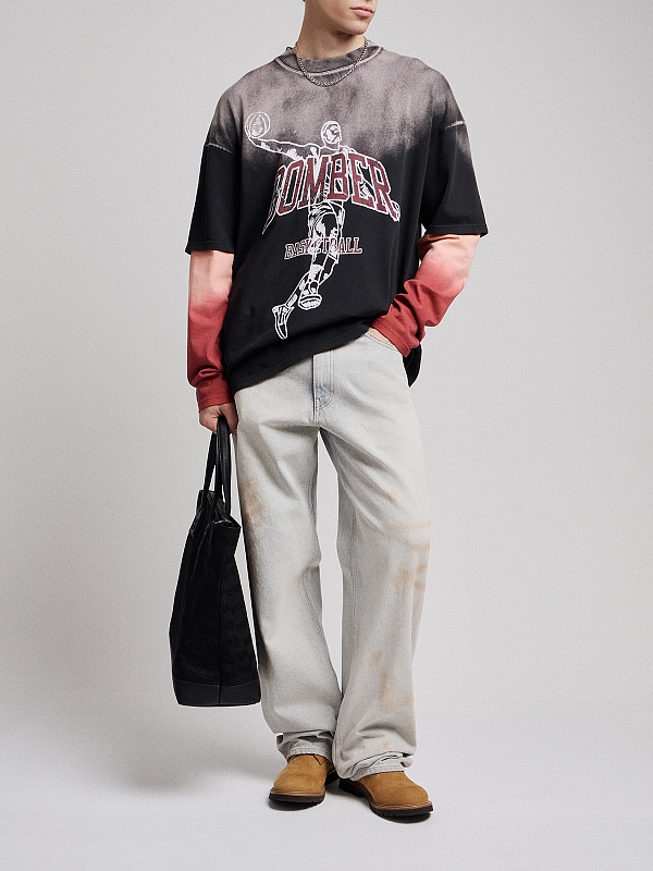 Футболка с длинным рукавом муж BOMBER FW26-DN-TS-LS-003 BLACK - 1