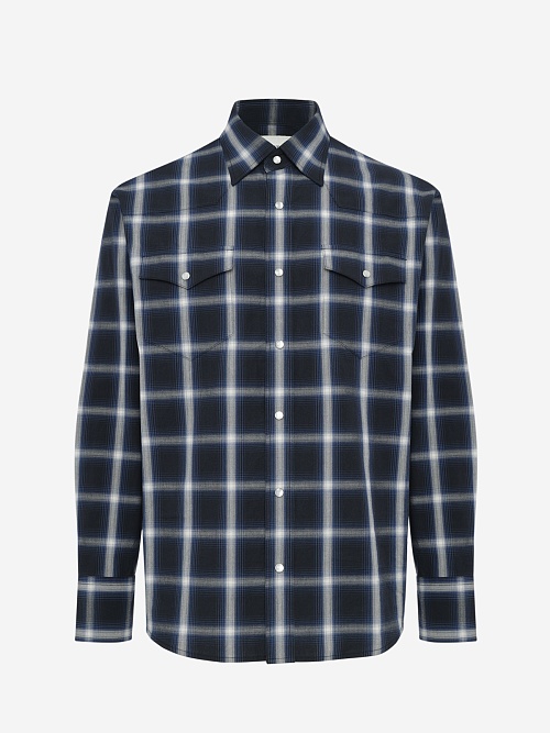 Рубашка муж Tonywack BE12SH15 NAVY/WHITE - 0