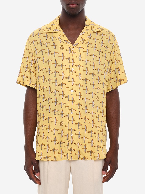 Рубашка муж Drôle de Monsieur J-SH230-VI028-YL YELLOW - 3