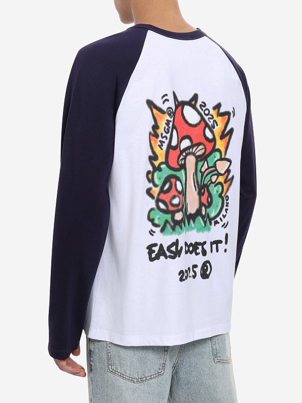 Футболка с длинным рукавом муж MSGM 3940MM78 257798 01 - 3