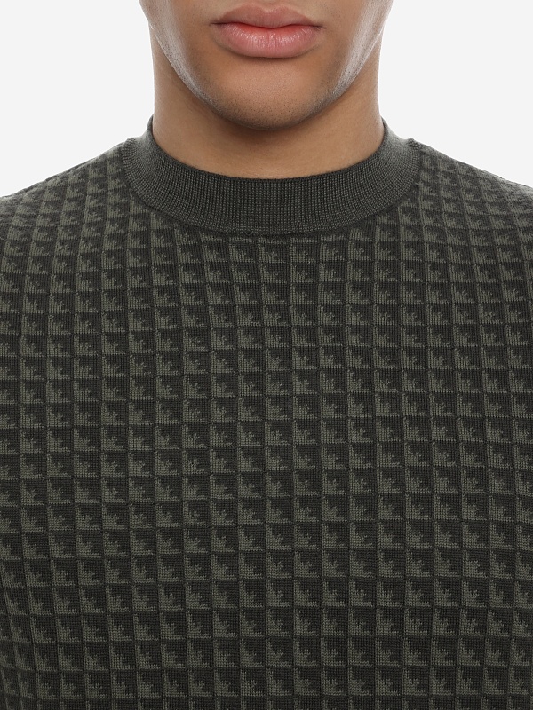 Свитер муж Emporio Armani EM001989 AF14199 F8047 BLACK INK DUSTY OLIVE EGL - 6