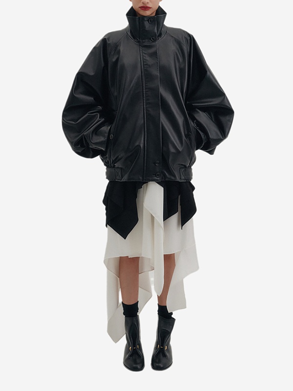 Куртка кожаная жен EENK EEB-1P453-LJ05-BK Black - 1