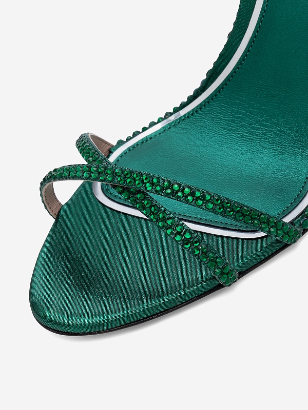 Босоножки (каблук) жен Gedebe CHLZ100LMECRY EMERALD + CRYSTAL EMERALD - 6