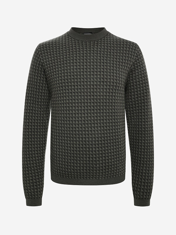 Свитер муж Emporio Armani EM001989 AF14199 F8047 BLACK INK DUSTY OLIVE EGL - 0