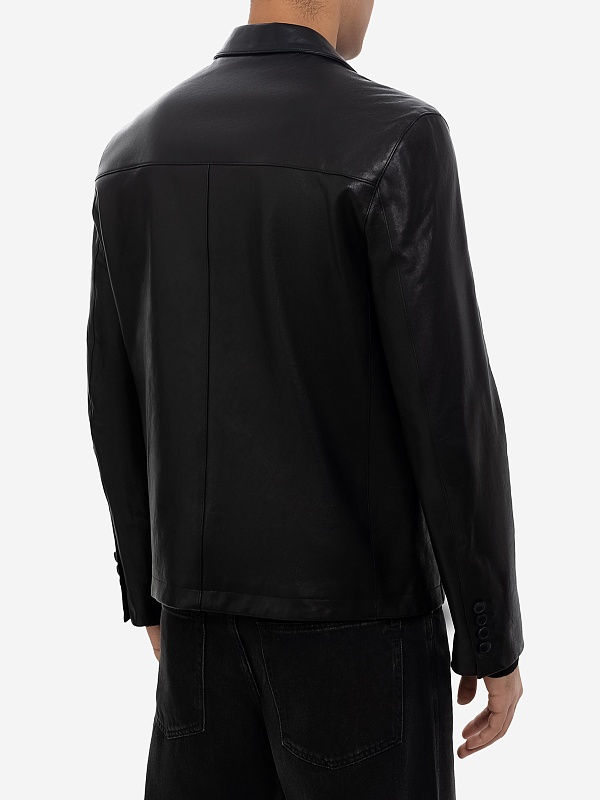Куртка кожаная муж Tonywack BE34LJ10 BLACK - 3