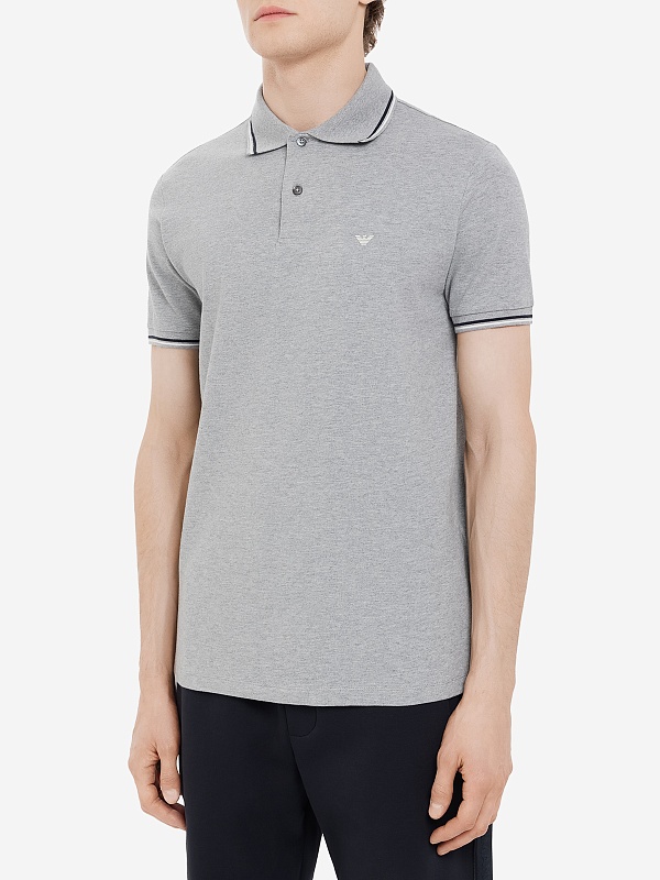 Поло муж Emporio Armani 8N1FB4 1JPTZ 0627 GRIGIO CH MEL - 3