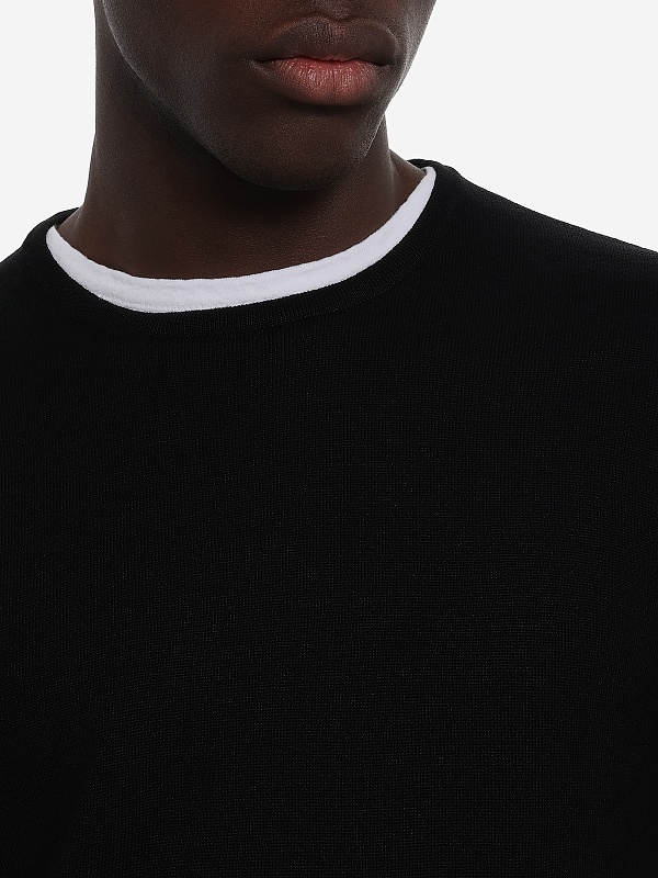 Свитер муж Officine Generale DLCXKNT305 BLACK - 3